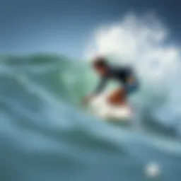 A beginner riding their first wave