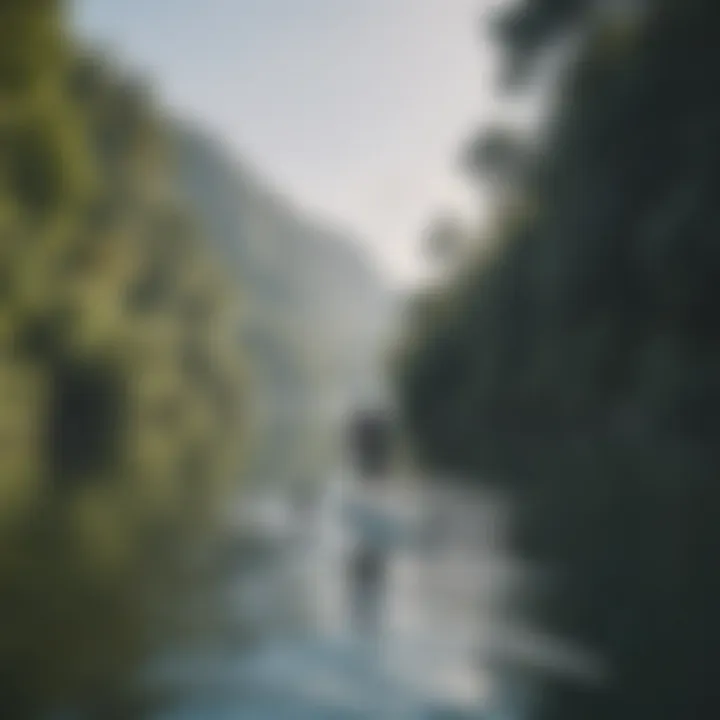 A beginner paddling on calm waters