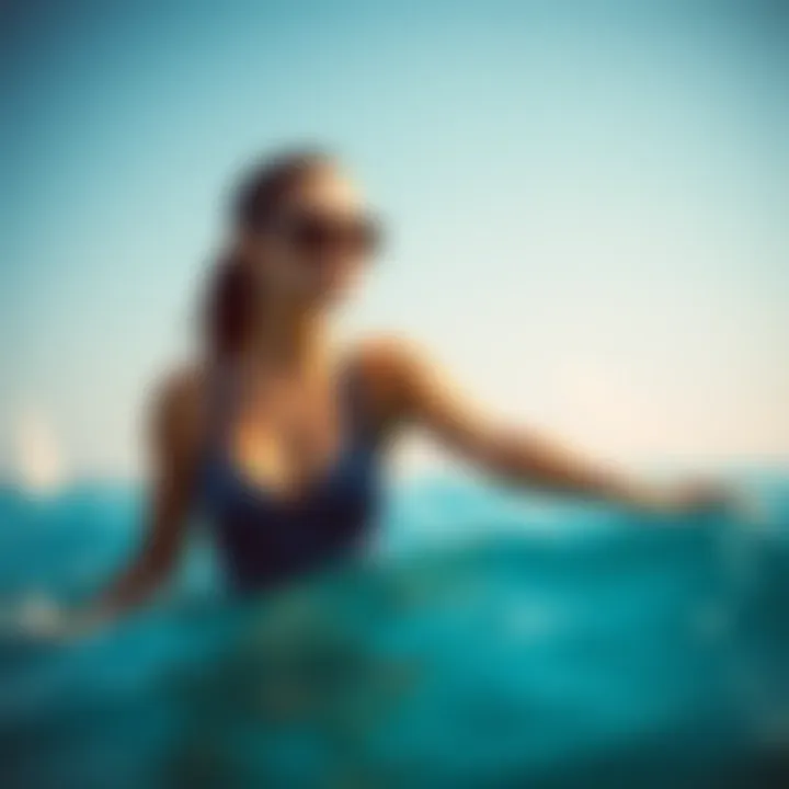 Modern Swimwear in Aquatic Sports Aesthetic swimwear representation in modern aquatic sports