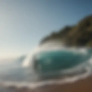 A serene beach view showcasing ideal body surfing conditions