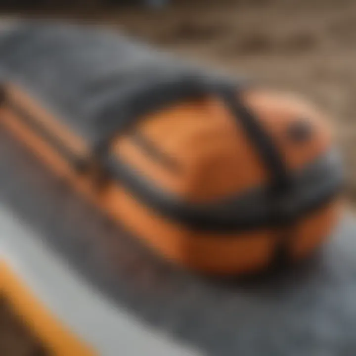 Close-up of the Dakine Double Surfboard Travel Bag's padding