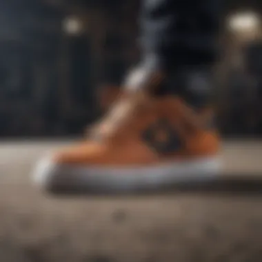 Materials that Enhance Comfort and Durability Close-up of the materials used in DC Shoes, highlighting their durability and comfort.