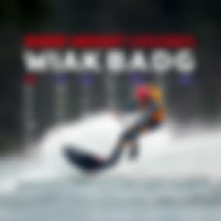 Rider Weight Categories for Wakeboarding An illustration showcasing rider weight categories for wakeboarding