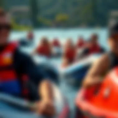 Inclusivity in Watersports with Easy Cruisers Group of diverse enthusiasts using Easy Cruisers