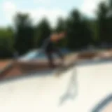 Dynamic Skate Trick Capture Skater performing a trick on a half-pipe