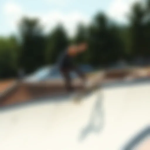 Dynamic Skate Trick Capture Skater performing a trick on a half-pipe