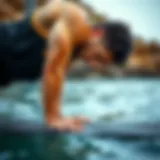 A person stretching to relieve muscle cramps