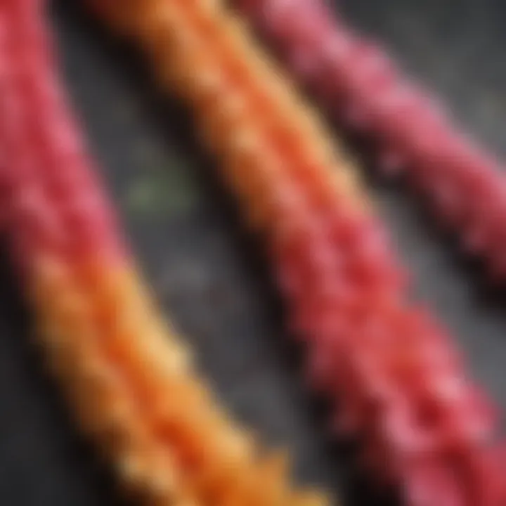 Detailed close-up of a traditional Hawaiian lei crafted with fragrant flowers.