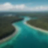 Aerial view of the stunning Mentawai Islands with turquoise waters