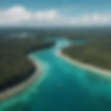 Aerial view of the stunning Mentawai Islands with turquoise waters