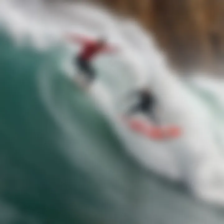 Surfers tackling the colossal waves of Nazaré, highlighting the thrill of watersports