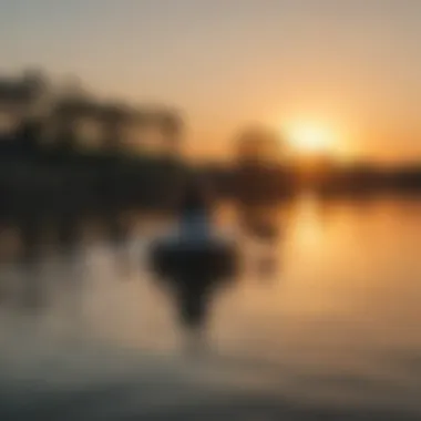 Scenic view of Duck beach at sunset with watersport enthusiasts