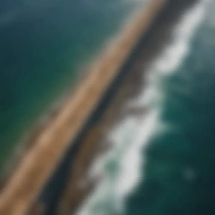 Aerial view of Punta Roca coastline