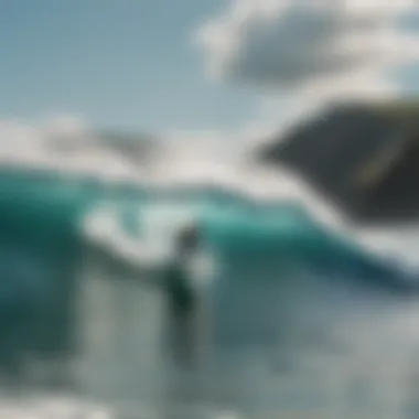 Surfer riding a wave at Punta Roca