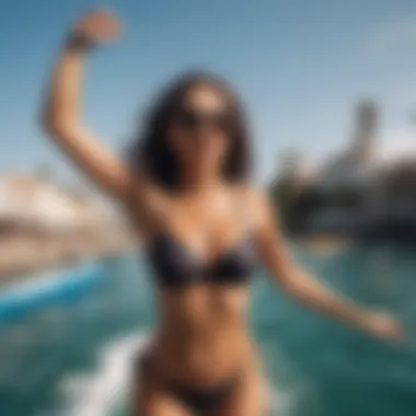Social Media Influence on Swimwear Trends Social media trends showcasing Roxy thong swimsuits