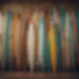 Various types of surfboard covers displayed