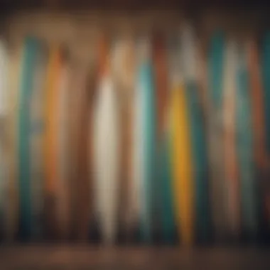 Various types of surfboard covers displayed