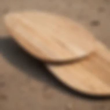 Infographic comparing different wood types used in skimboard construction