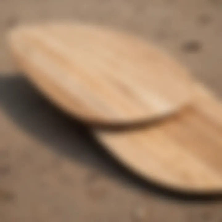 Infographic comparing different wood types used in skimboard construction