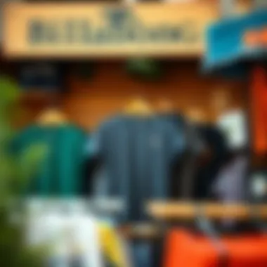Eco-Friendly Practices in Billabong's Clothing Line An eco-friendly display highlighting sustainable practices in Billabong's clothing line.
