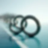 Detailed surfboard hook design showcasing material variations