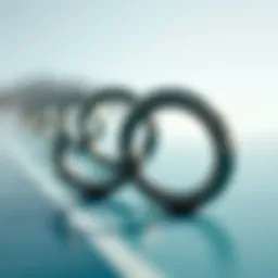 Detailed surfboard hook design showcasing material variations