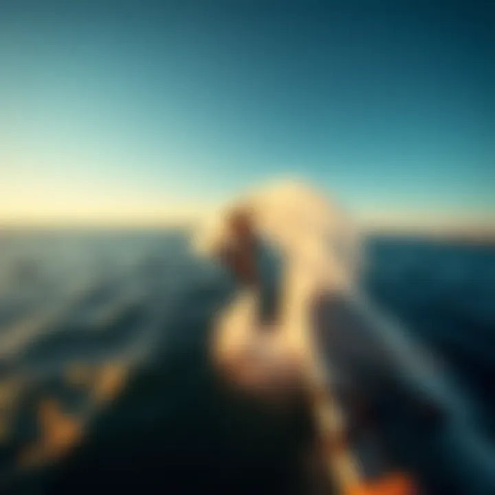 Foiling in Action: Capturing the Thrill from Above Aerial perspective of foiling action with water splashes highlighting the maneuver