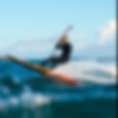 Understanding the Physics: Lift and Drag in Wing Surfing Illustration of the physics behind wing surfing and foiling, showcasing lift and drag forces