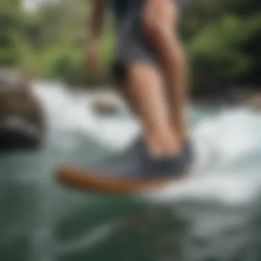 Olukai Manoa Slip On in an outdoor watersport environment