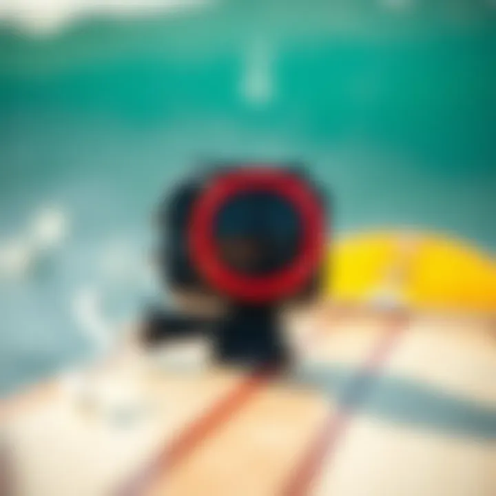 Surfing Performance Gadget A close-up view of a surf-related gadget designed for enhanced performance