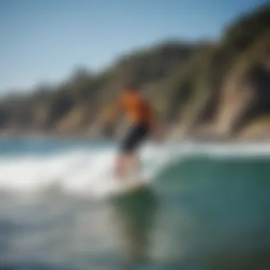 A local surf school teaching newcomers the basics of surfing in a friendly environment