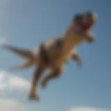 Stunning T-Rex kite soaring in the sky