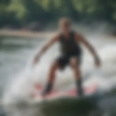 Person enjoying watersports while wearing Sanuks