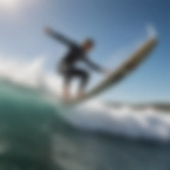 Surfers enjoying the thrill of flight surfing