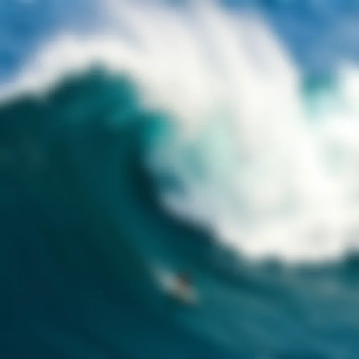 Caught in the Moment: Aerial View of Jamie O'Brien in Action An aerial shot of Jamie O'Brien riding a massive wave