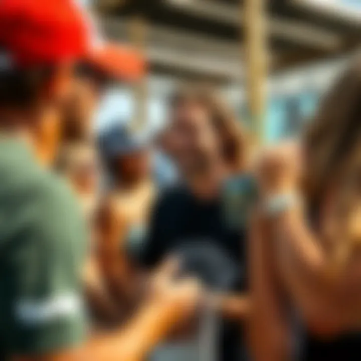 Community Connection: Jamie O'Brien and His Fans Jamie O'Brien engaging with fans at a surf event