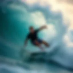 Jamie O'Brien performing a breathtaking surf maneuver