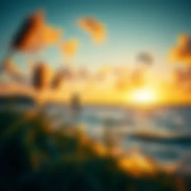 Scenic Sunset over the Kiteboarding Area A stunning sunset view over Fort Lauderdale's kiteboarding spot