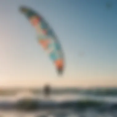 A kitesurfer enjoying the waves, highlighting the performance of used kites