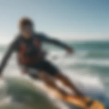 Kitesurfers navigating waves and wind