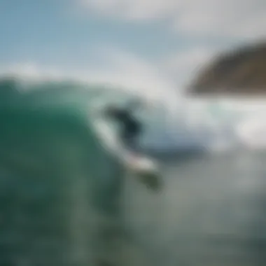 Surfing waves at Lapoint Ericeira