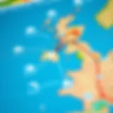 A detailed weather map showing various meteorological symbols