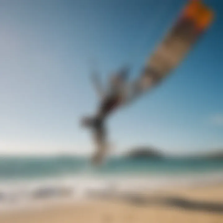 A vibrant kiteboarding community enjoying a sunny day on the beach