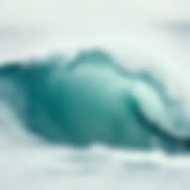 A detailed close-up of a wave formation