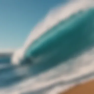 An aerial view of the famous Pipeline surf break