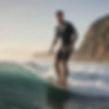 Dynamic shot of O'Neill Hybrid Shorts during a surf session