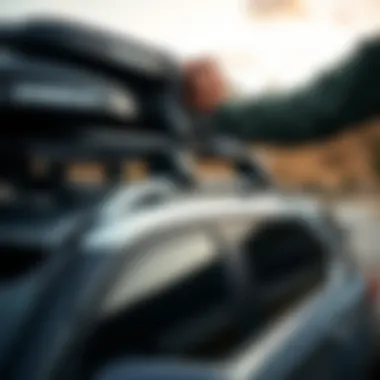 User-friendly installation tips for Thule roof racks. User-friendly installation of Thule roof rack demonstrated outdoors.