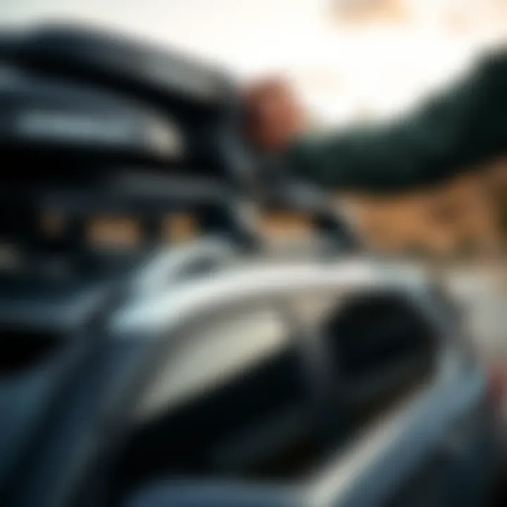 User-friendly installation tips for Thule roof racks. User-friendly installation of Thule roof rack demonstrated outdoors.