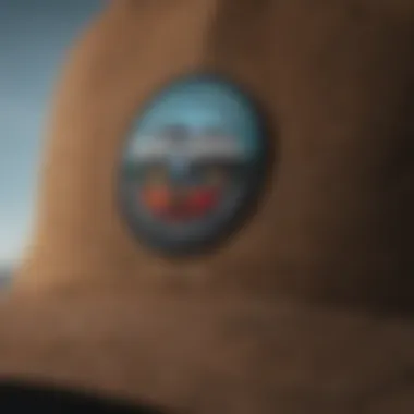 Close-up view of the Patagonia Stand Up Hat showcasing its unique design elements.