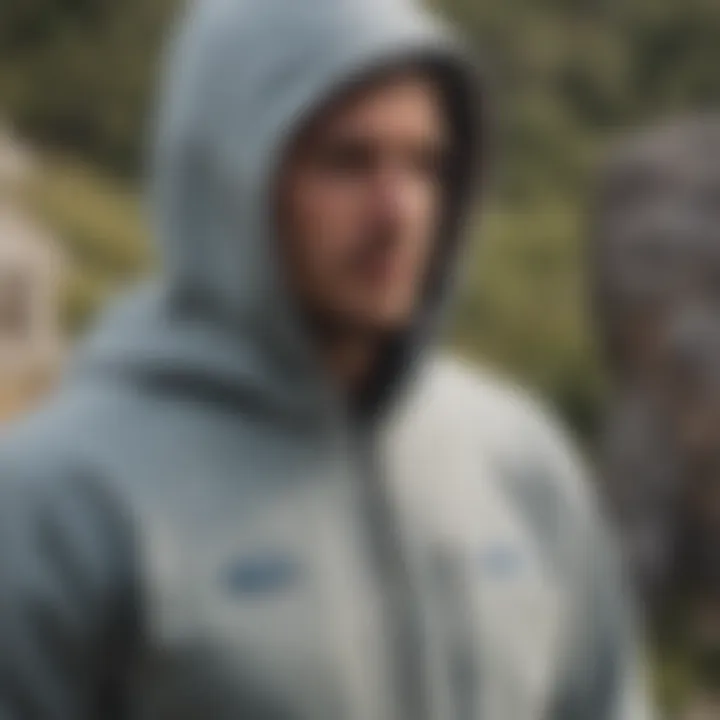 Detailed look at the features of the Patagonia Trail Harbor Hoody, including pockets and zippers